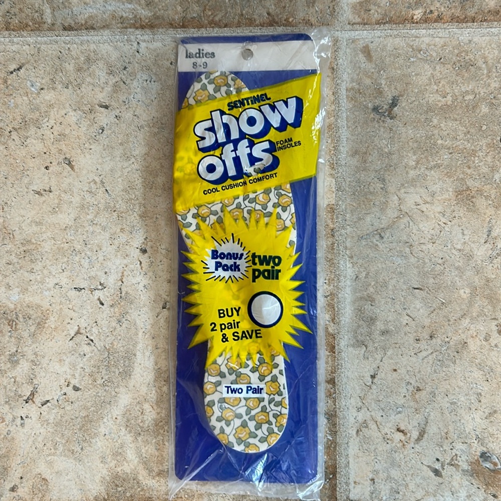 NEW 2 PAIRS SENTINEL FOAM INSOLES